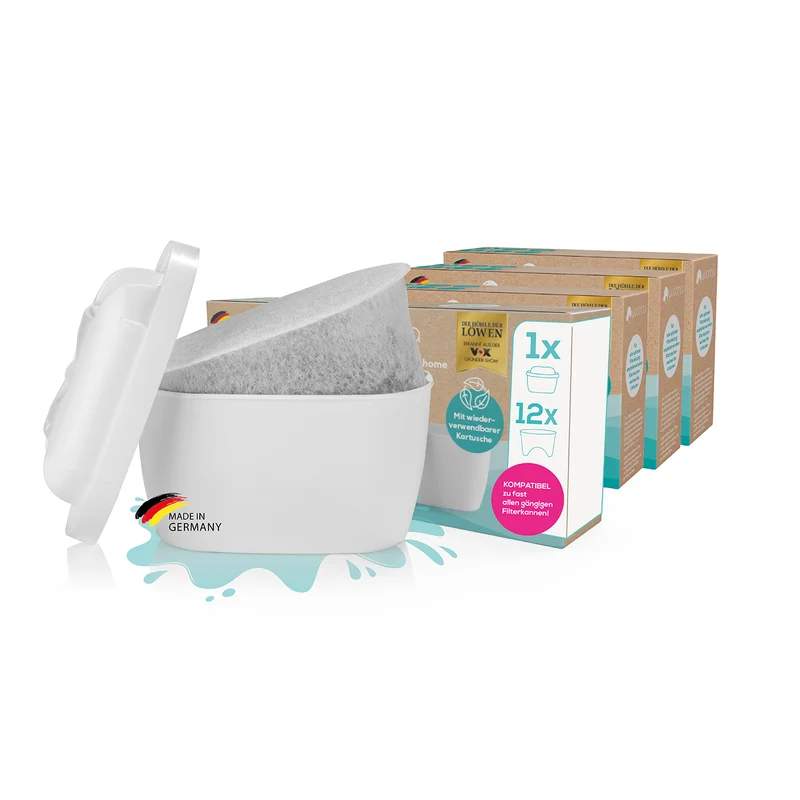 Wasserfilter Starter-Kit - Kartusche mit 12 Filtertaschen