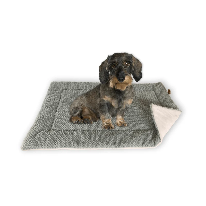 Hundedecke/Hundekissen - Wildlederimitat - Größe S (73 x 45 cm) - grau