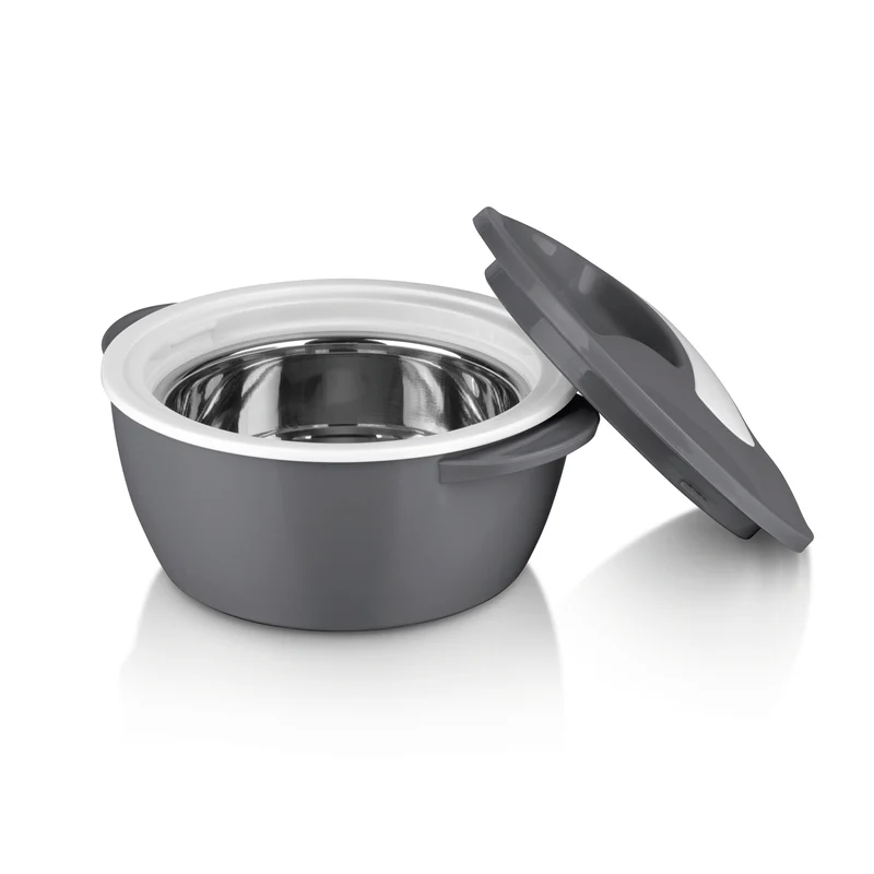 Thermo-Schüssel Mikrowelle - 450 ml - grau/weiß
