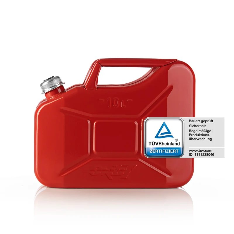 Kraftstoffkanister Metall mit Schraubverschluss - 10 Liter - Rot
