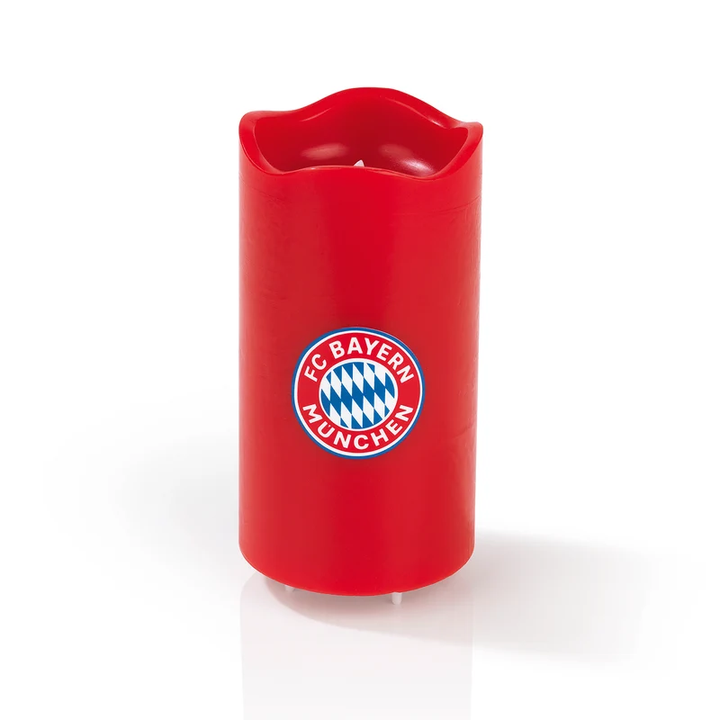 LED-Echtwachskerze - rotierende FCB-Logo-Projektion