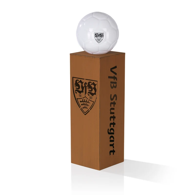 LED-Dekosäule Rost-Optik mit Leuchtkugel - 84 cm - braun
