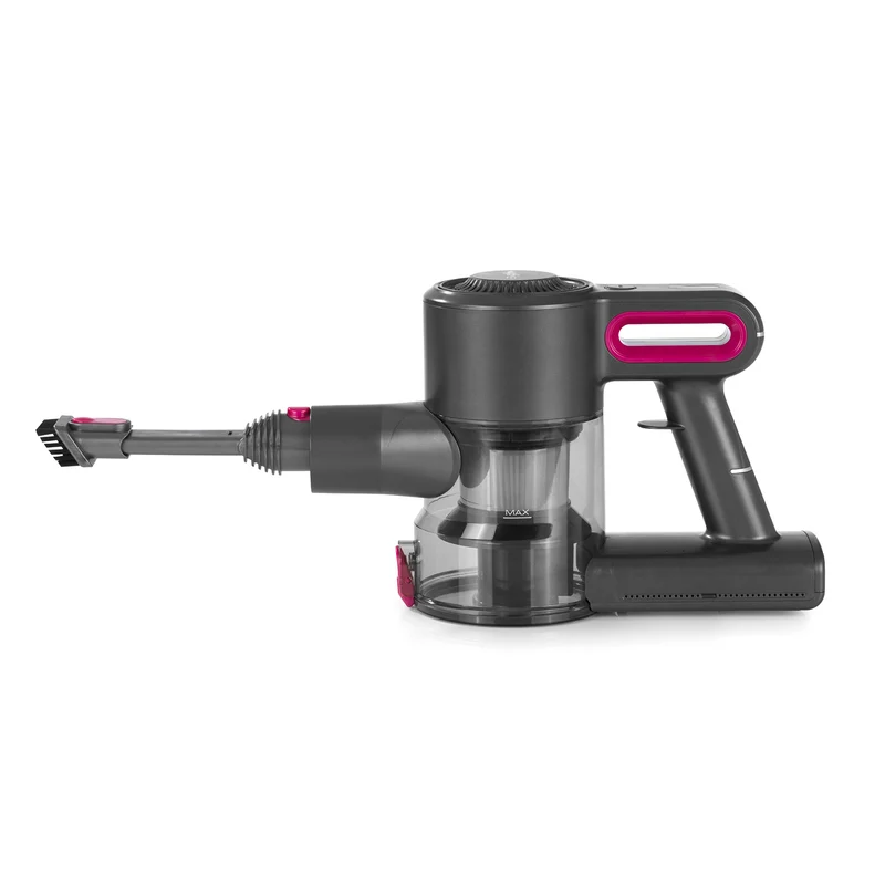 Akku-Zyklon-Staubsauger - Verlängerungsrohr auf bis ca. 80 cm - anthrazit/pink