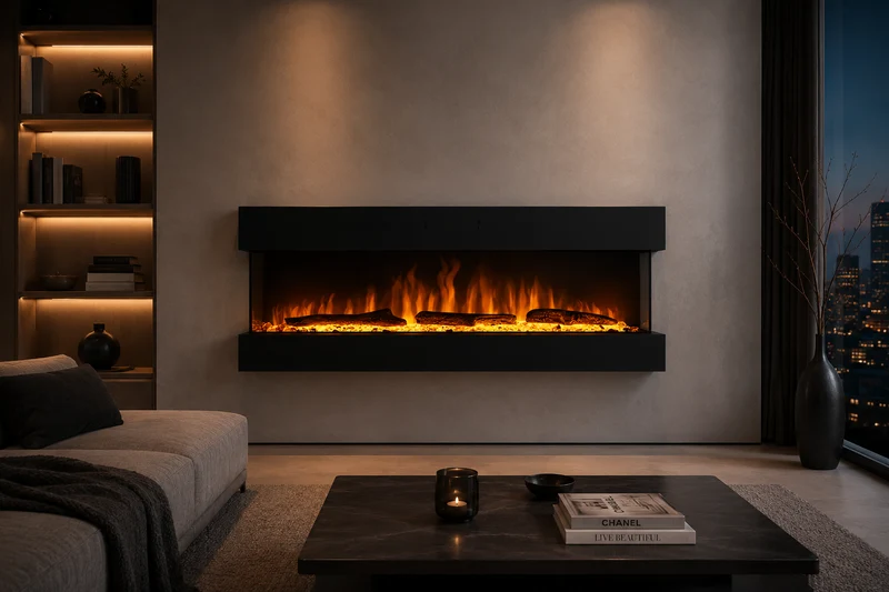 Feroza 137 cm - Elektrowandkamin Schwarz