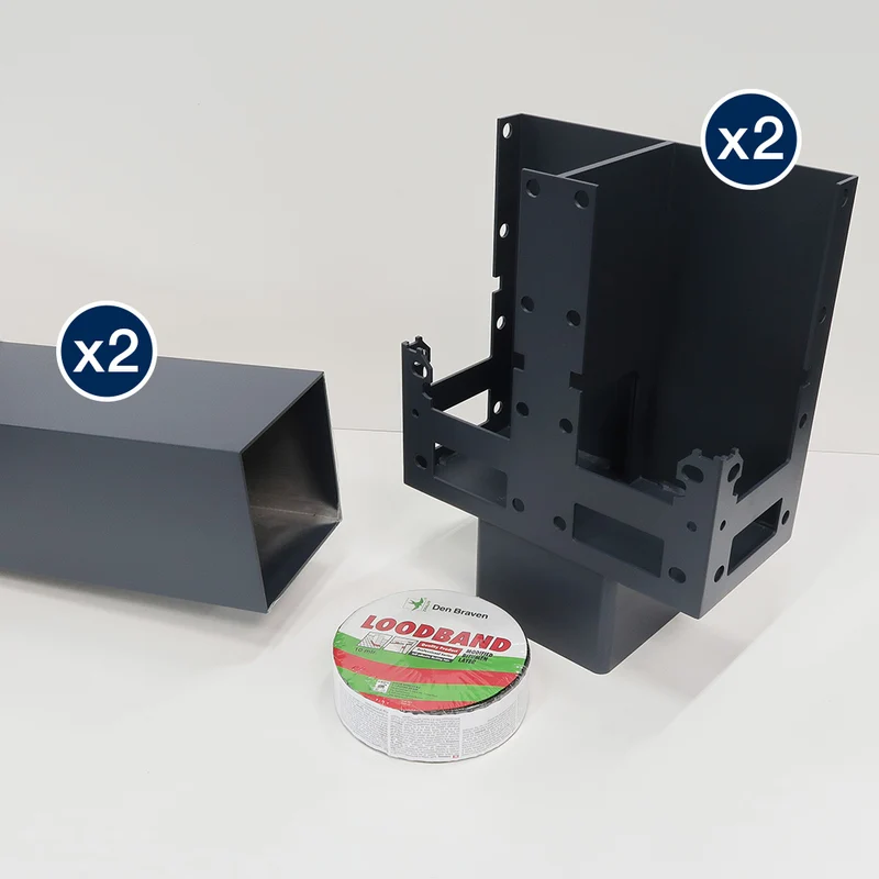 Kopplungsset für 2 Freistehende Systeme PPA Anthrazit, Weiß & Schwarz