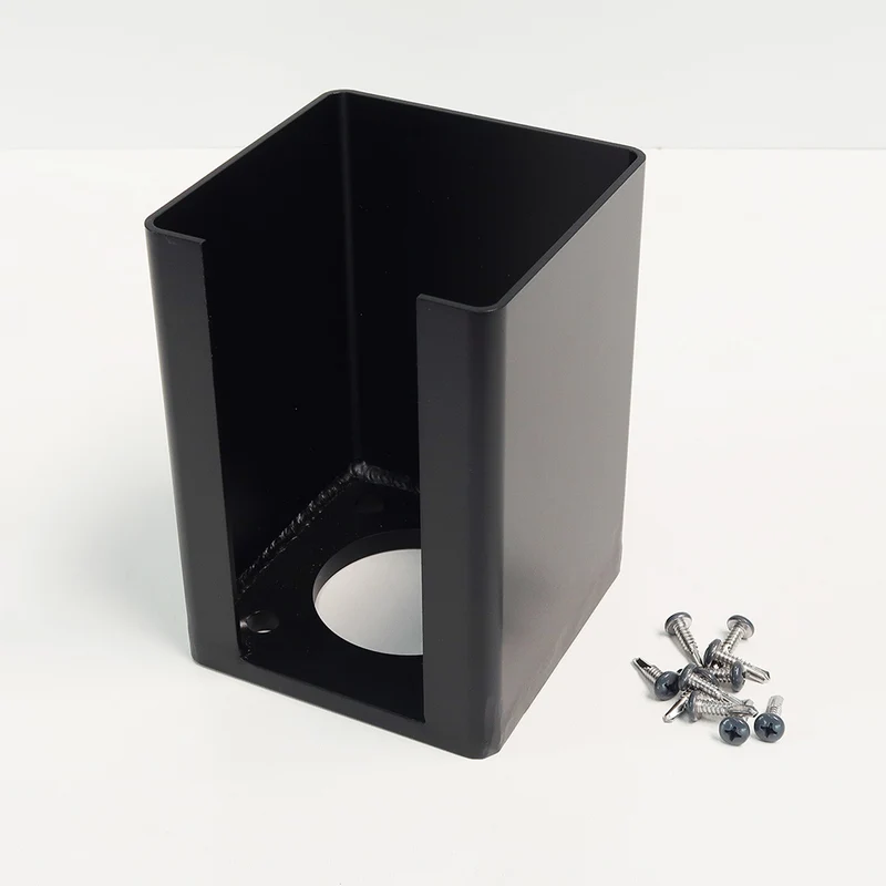 Montagefuß 150x150 Schwarz + Schrauben in Anthrazit, Weiß oder Schwarz
