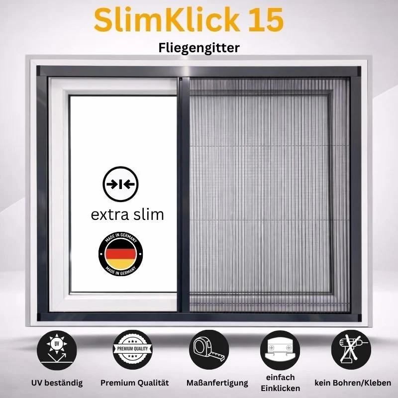 SlimKlick 15 - Insektenschutz Plissee zum Einklicken