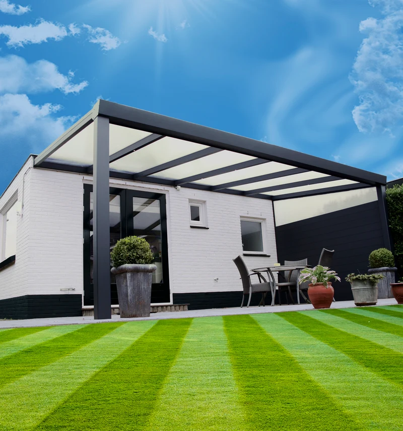 Terrassenüberdachung Modell Robusta auf 2 Pfosten