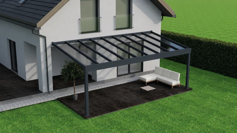 Terrassenüberdachung Modell Robusta auf 2 Pfosten