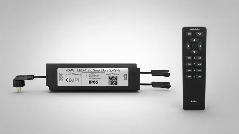 FLEX SmartSafe Trafo-Dimmer 40W inklusive 4 Zonen Fernbedienung
