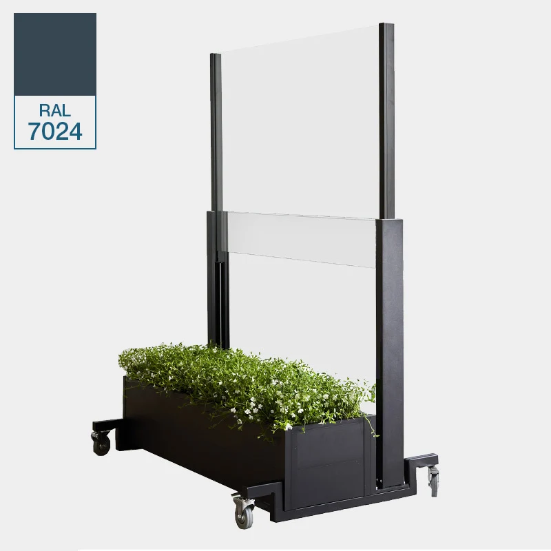 Windschutz Viewline mit Blumenkasten - Sockel mit oder ohne Räder