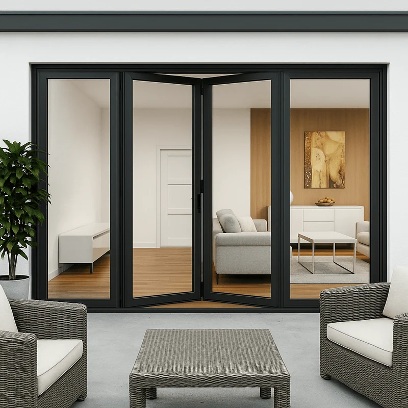 Falttüren – Hochwärmegedämmte Aluminium-Falttür für Terrasse & Garten