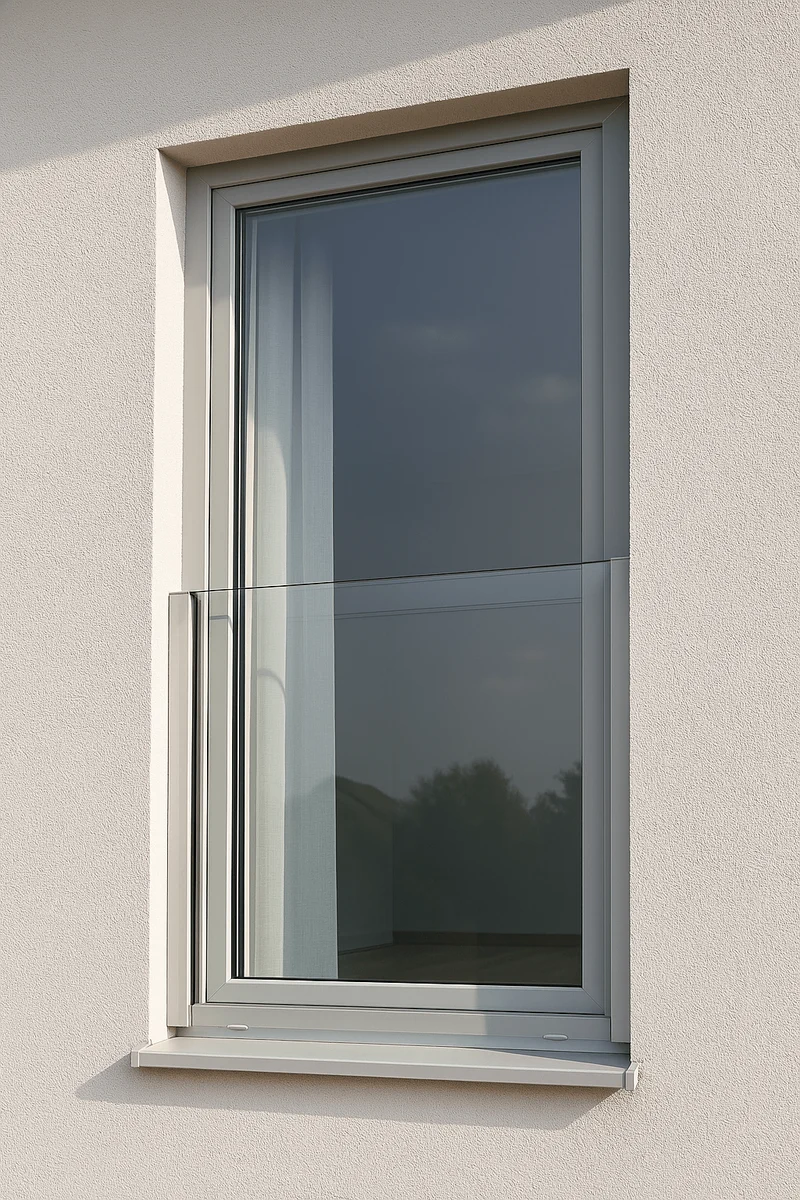 Glas-Absturzsicherung für bodentiefe Fenster – Französischer Balkon aus Aluminium & Gla