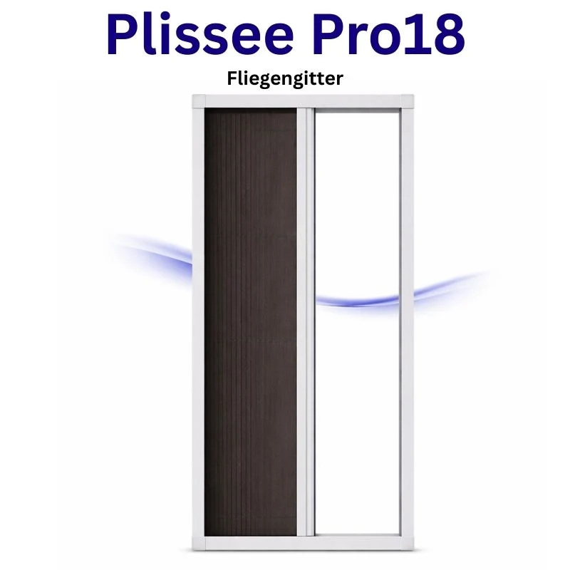 B2B Plissee Pro18 - Insektenschutz Plissee für Türen (zum schrauben oder kleben)
