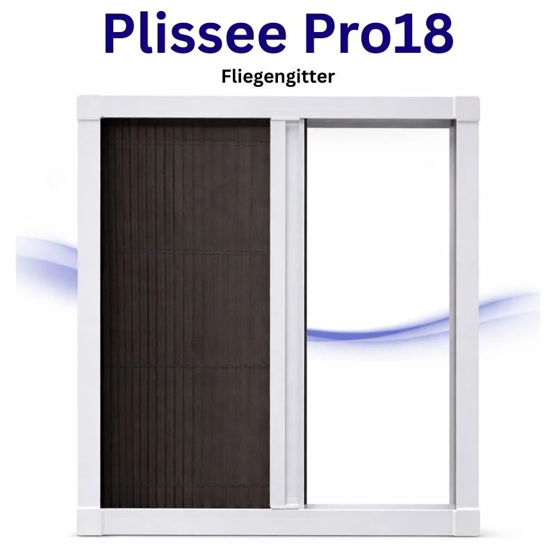 B2B Plissee Pro18 -Insektenschutz Plissee für Fenster(zum schrauben oder kleben)