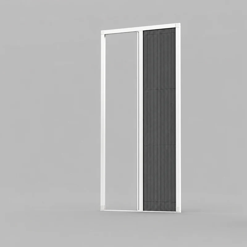 09 - Terrassentüren – Insektenschutz & Fliegengitter für Türen – Flache Laufschiene von rechts ←