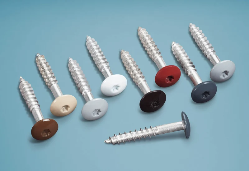 5,5 x 35 mm Montageschrauben, Paket a 100 Stück mit Torx-Aufnahme T20 V4A Edelstahl, lackierter Kopf