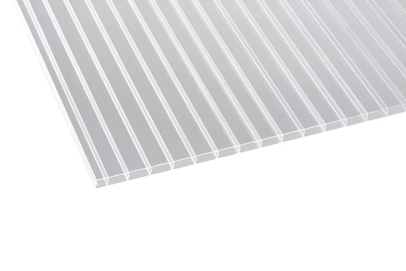 16 mm Polycarbonat Hohlkammerplatten esthetics mit breiteren Kammern in KLAR oder GRAPHIT