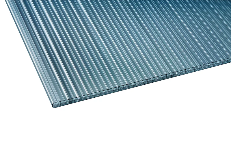 16 mm Polycarbonat Hohlkammerplatten X-Struktur Graphit
