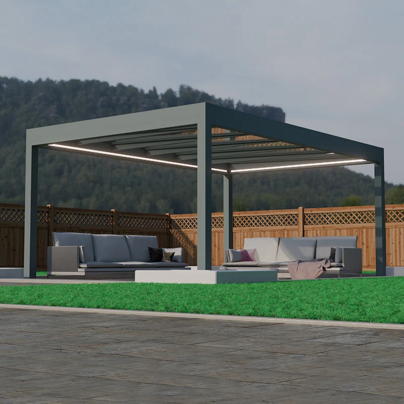 Cube Terrassendach Nova Deluxe freistehend auf 4 Stützen (inkl. Glaseindeckung in KLAR)