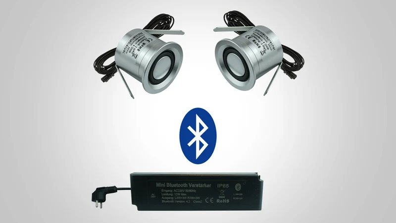 MIKROLAUTSPRECHER-KOMPLETTSET ALUMINIUM SILBER