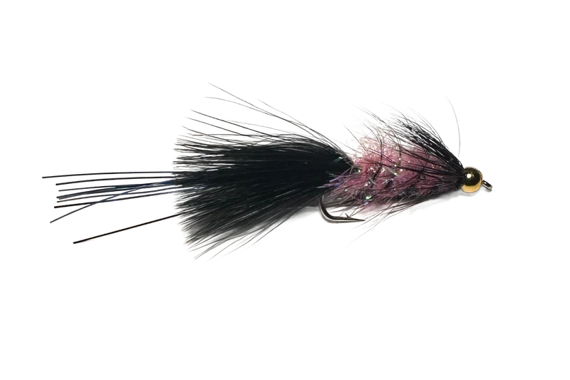 Catch's Beadhead Bugger, Black/Pink with Blue