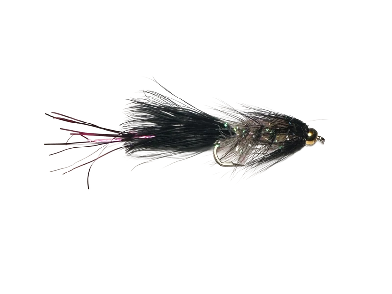 Catch's Beadhead Bugger, Black/Orange with Purple