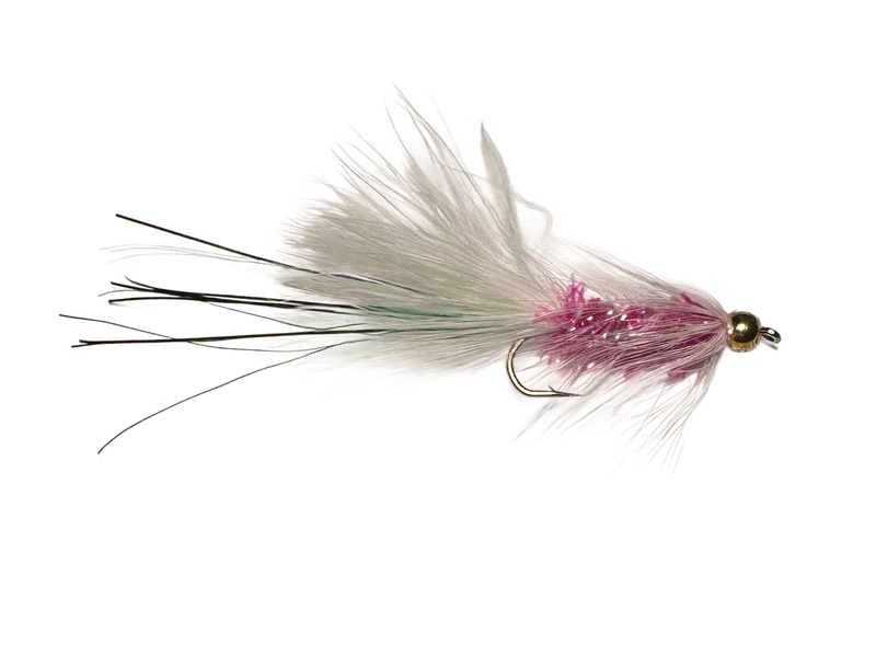 Catch's Beadhead Bugger, White/Pink with Olive