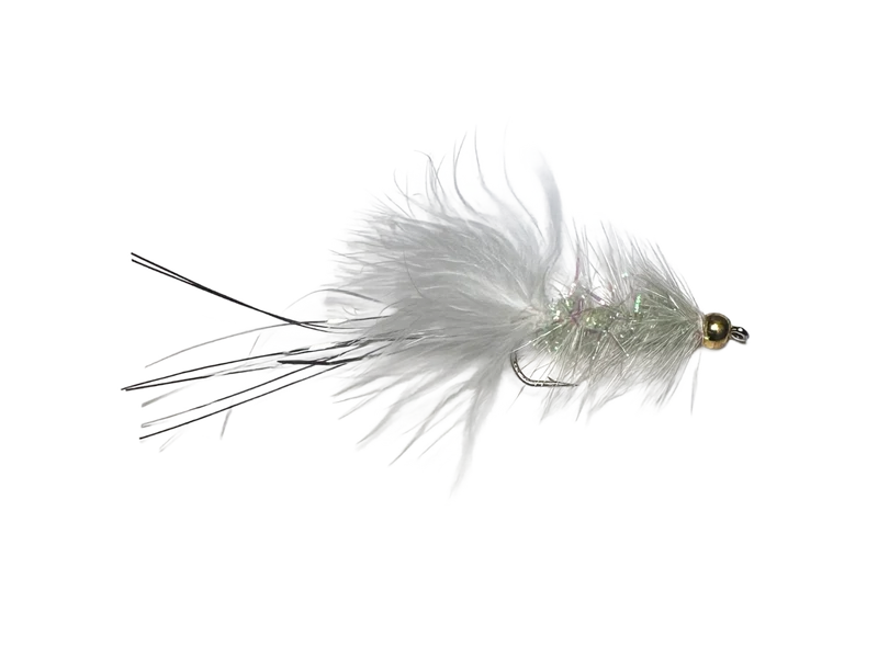 Catch's Beadhead Bugger, White/Chartreuse with Silver