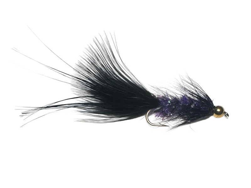Catch's Beadhead Crystal Bugger, Black/Purple Blue