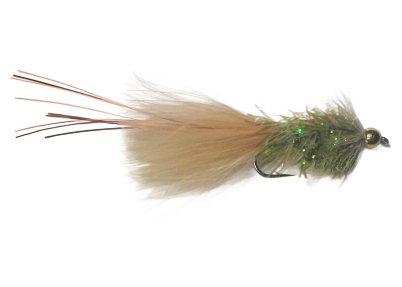 Catch's Beadhead Crystal Bugger, Tan/Olive Brown