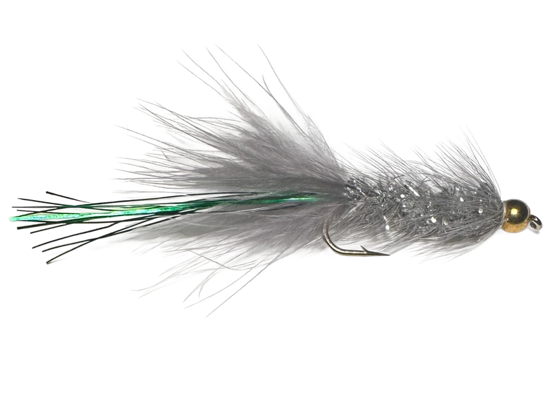 Catch's Beadhead Crystal Bugger, Gray/Silver Olive