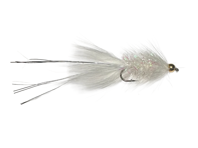 Catch's Beadhead Crystal Bugger, White Silver