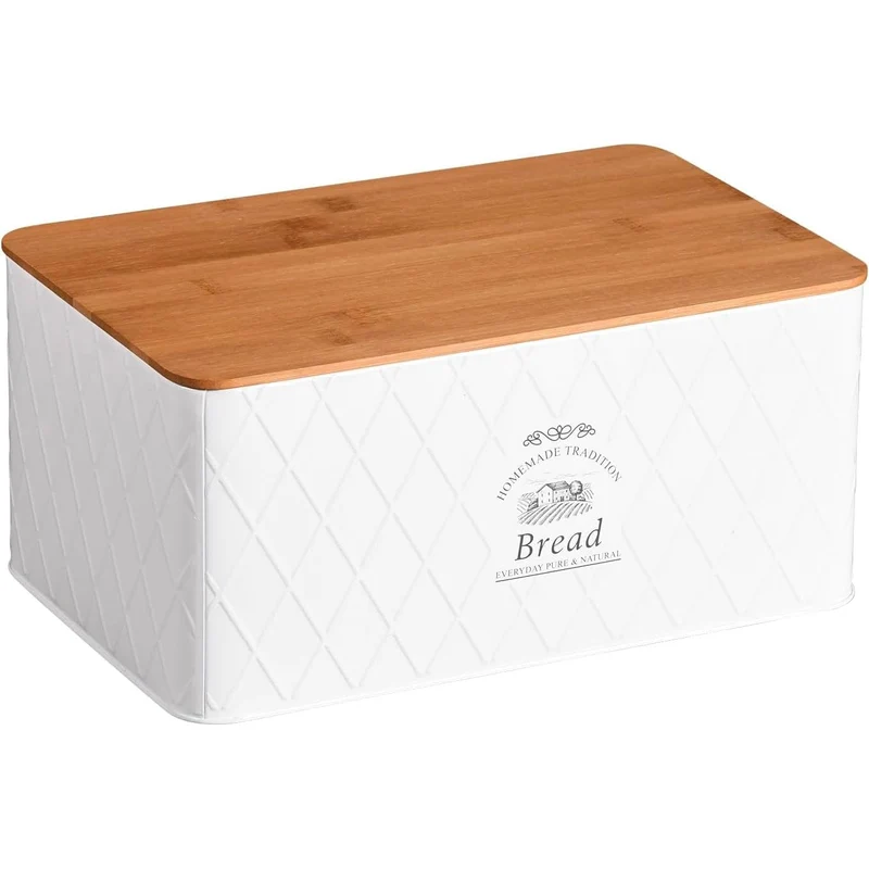 Brotbox, Metall, Bambus