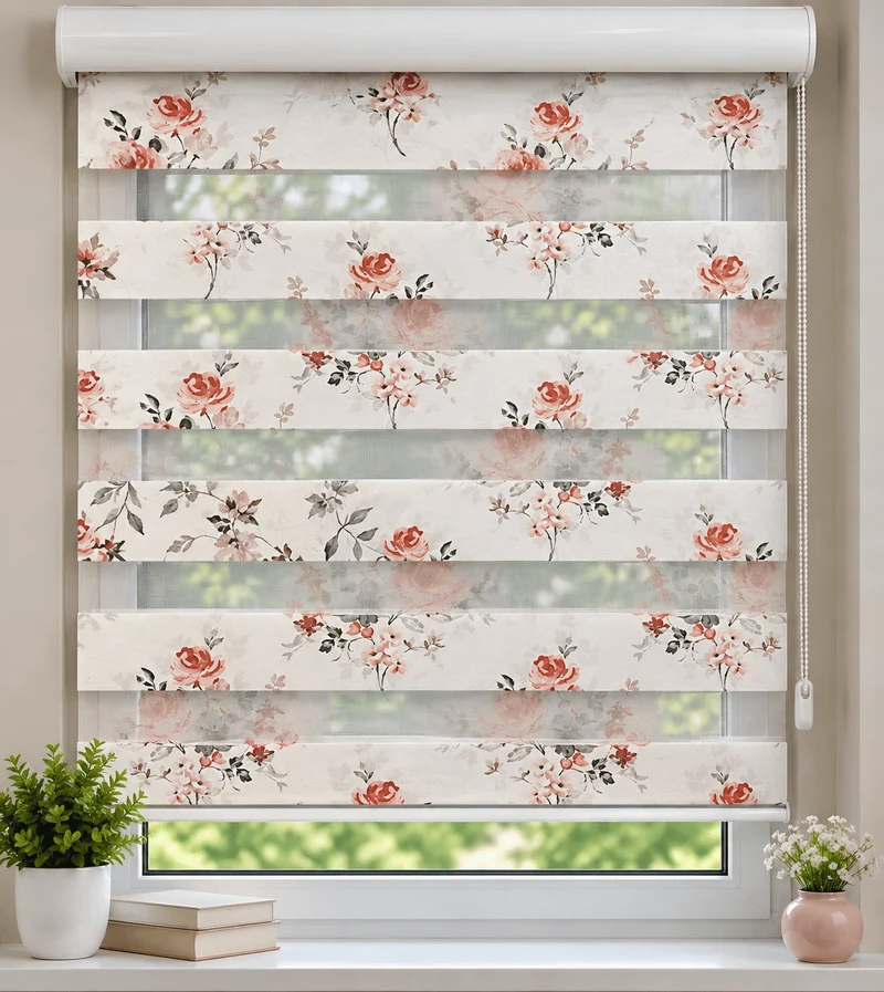 Doppelrollo Blumen