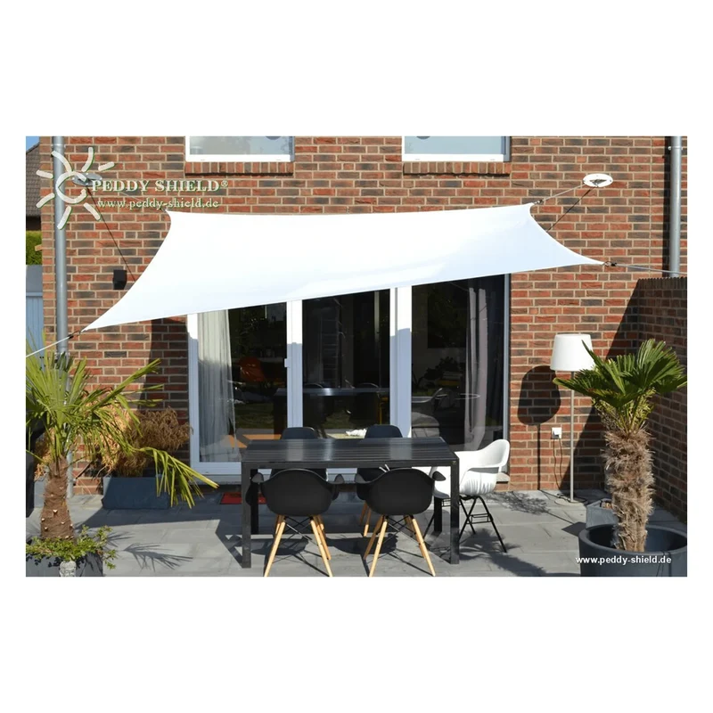 Vierecksonnensegel konkav mit Regenschutz – Polyester (Peddy Shield)
