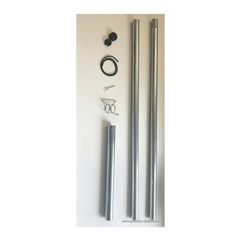 Sonnensegelmast stufenlos höhenverstellbar aus Stahl – ca. 250 cm (Peddy Shield)