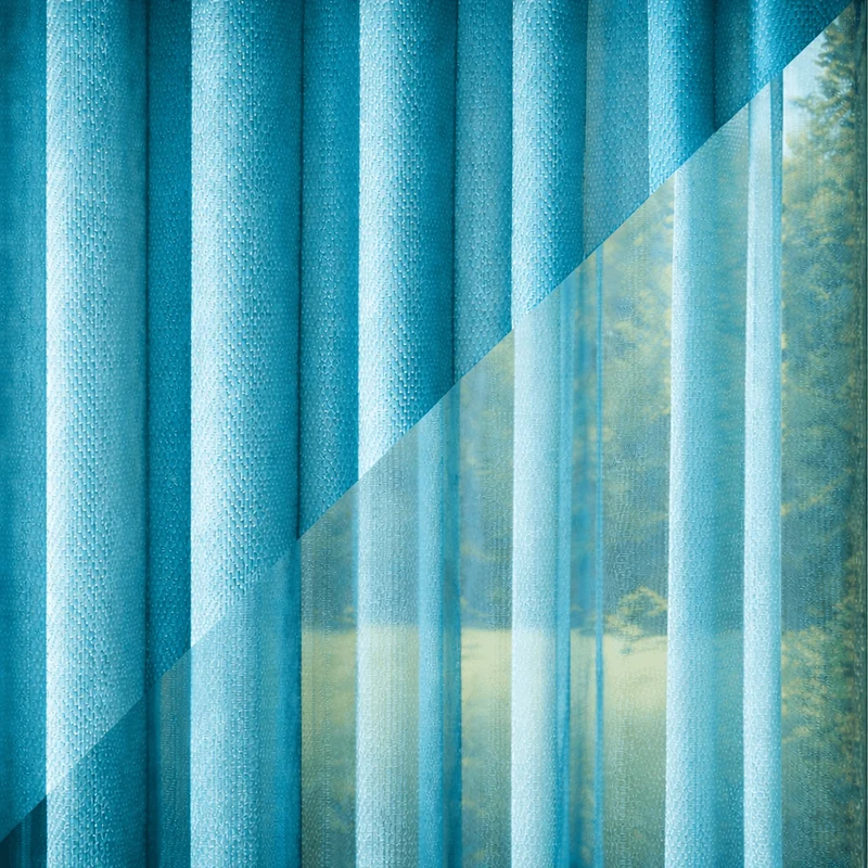 Lamellengardine SoftFlow Blau