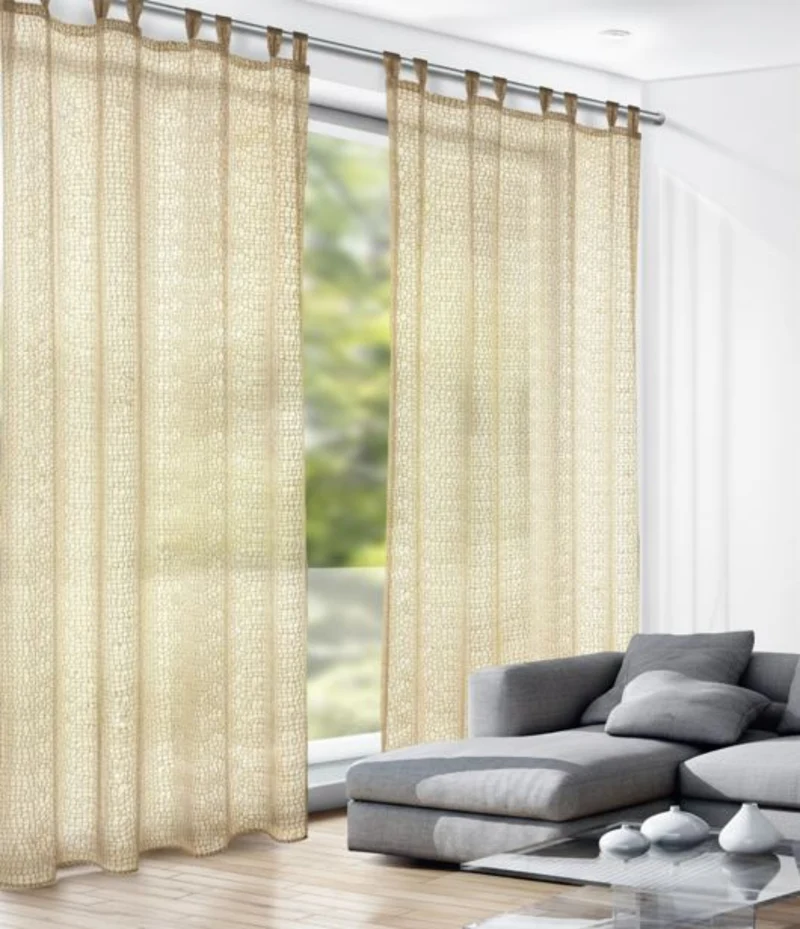 Schlaufenschal gold 280 x 140 cm - Fertigvorhang von Albani