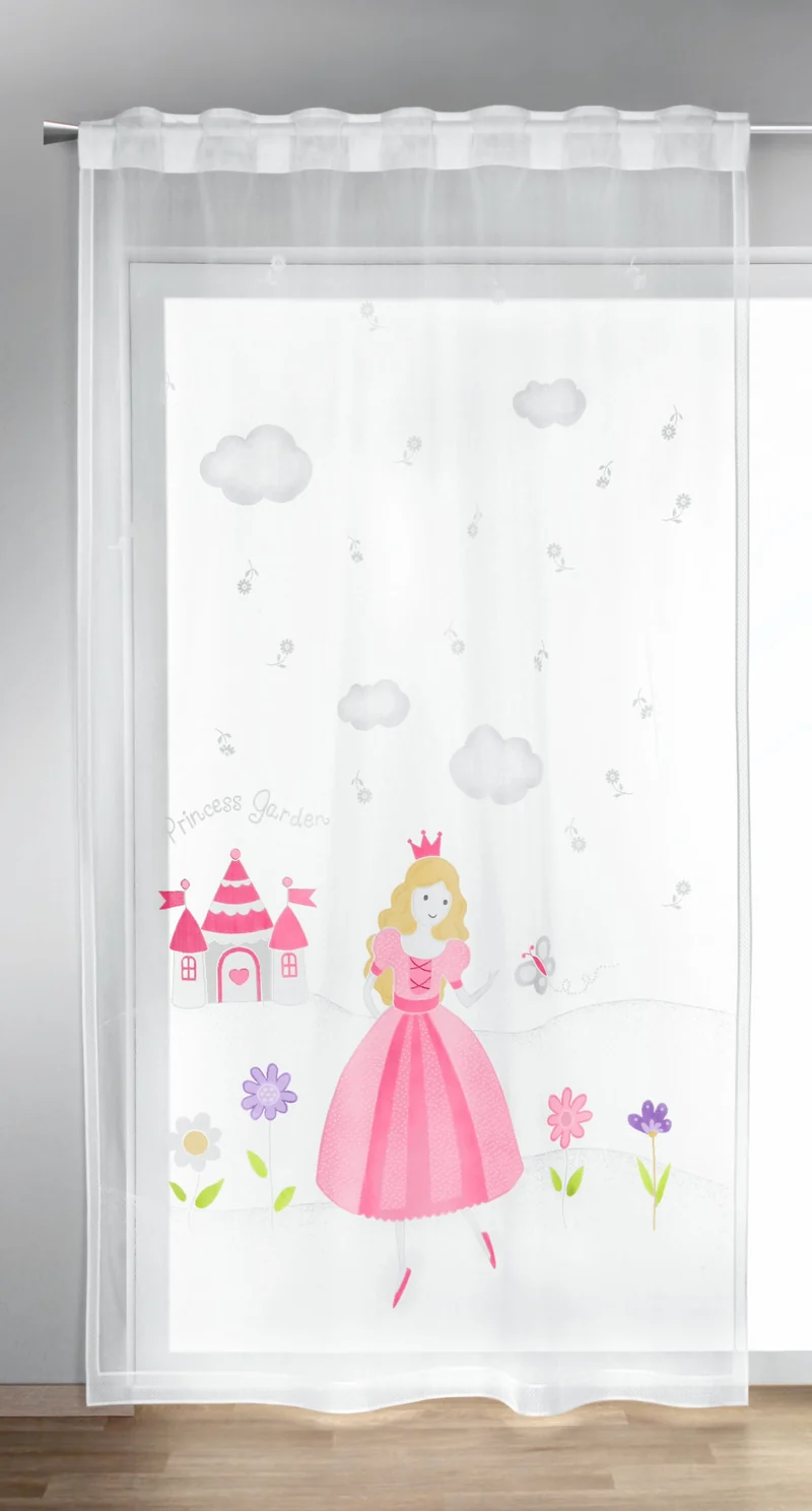 Fertigschal verdeckte Schlaufen "Prinzessin" - Kinderzimmervorhang von Albani