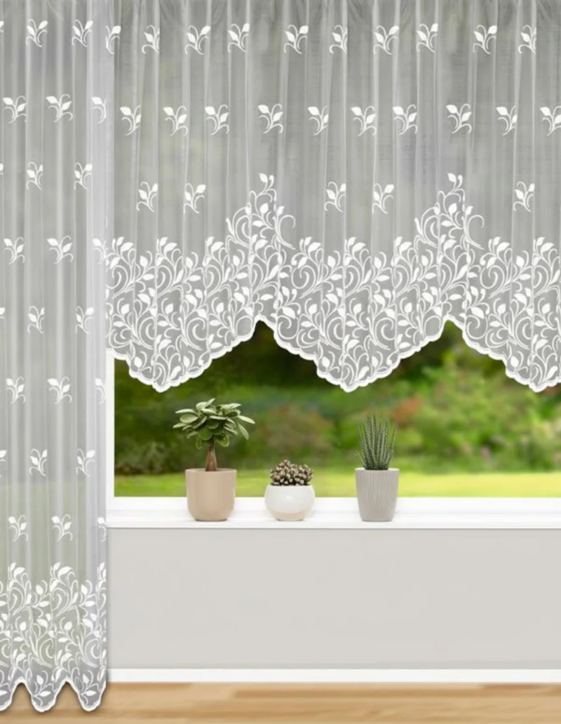 Fensterstore Jacquard weiß - Fertigvorhang von Albani