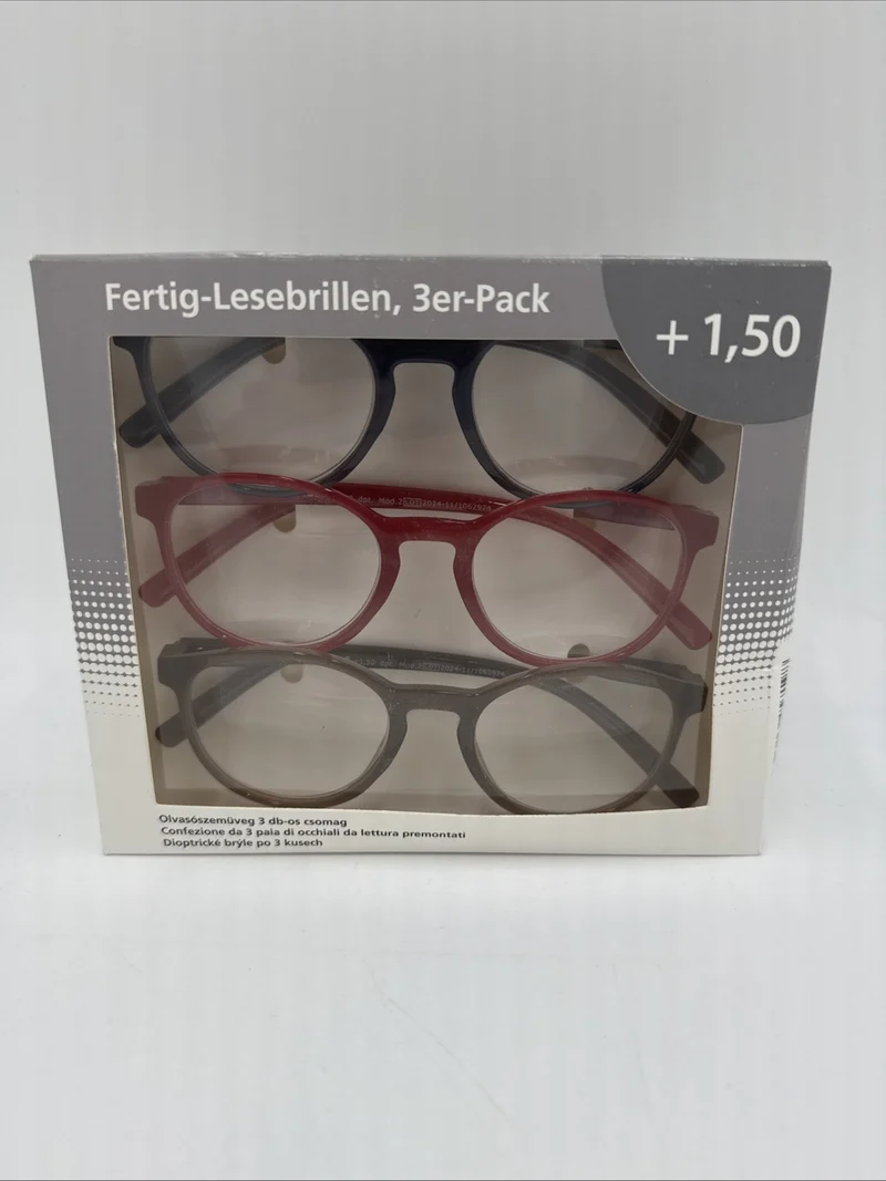 Fertig-Lesebrillen 3er-Pack +1,50