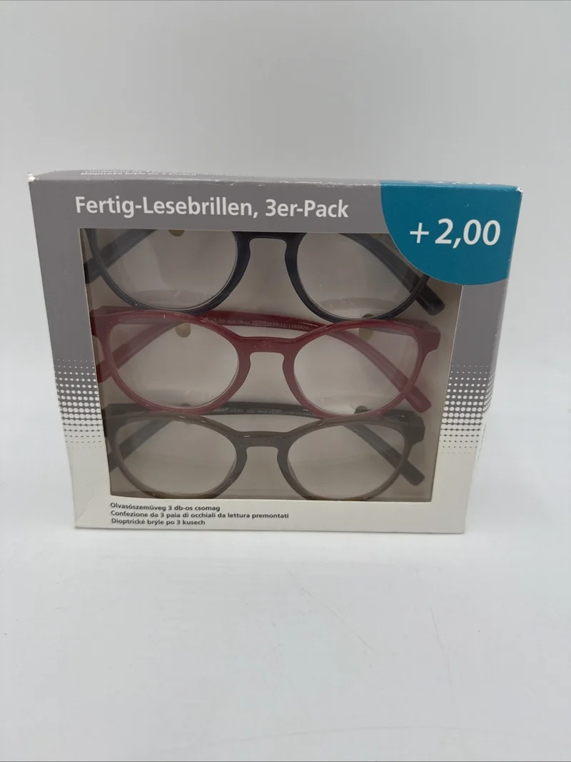 Fertig-Lesebrillen 3er-Pack +2,00