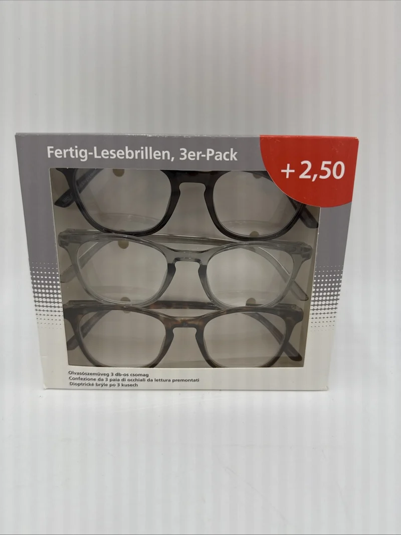 Fertig-Lesebrillen 3er-Pack +2,50