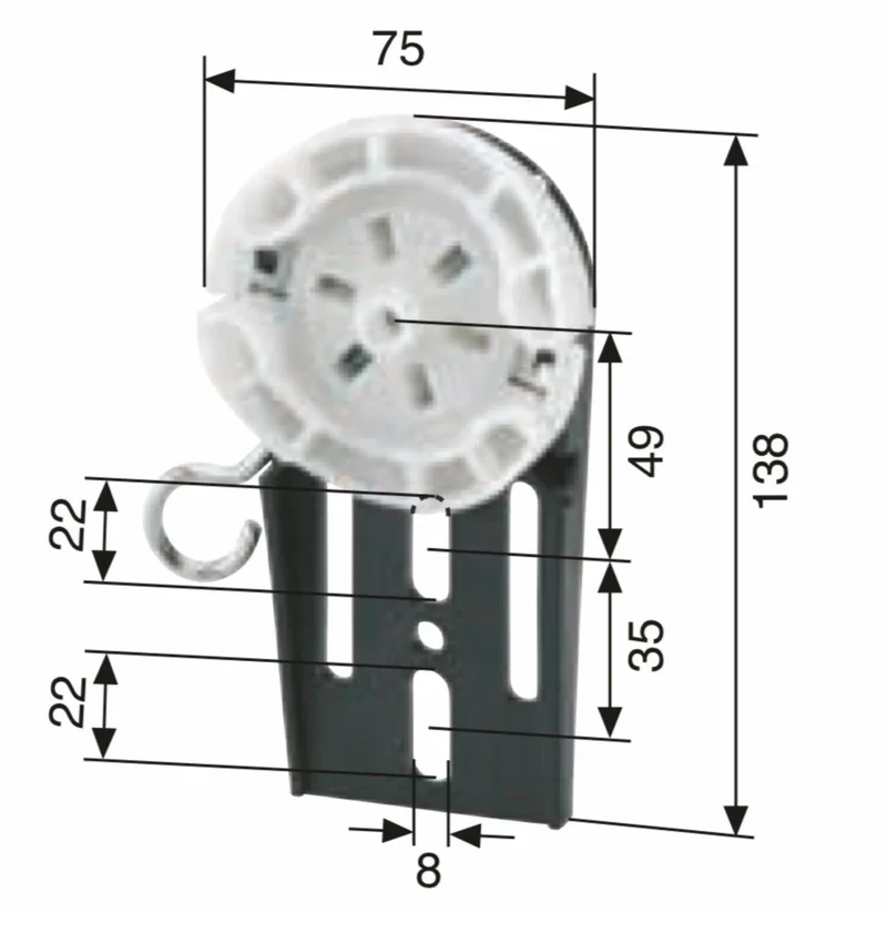 Selve Motorfertigkastenlager abrollbar mit Klippskopf