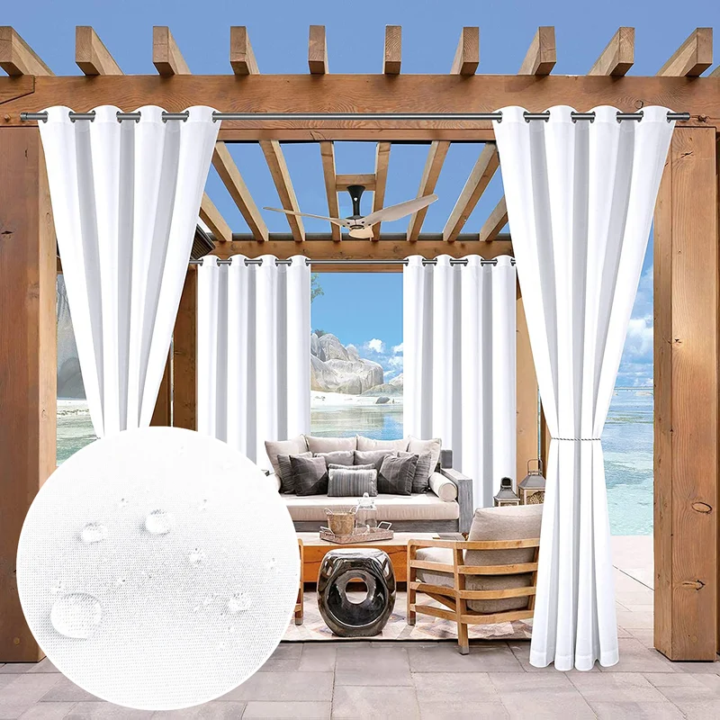 Wasserdichter Outdoor-Vorhang mit Ösen – Wärmeschutz und Sichtschutz