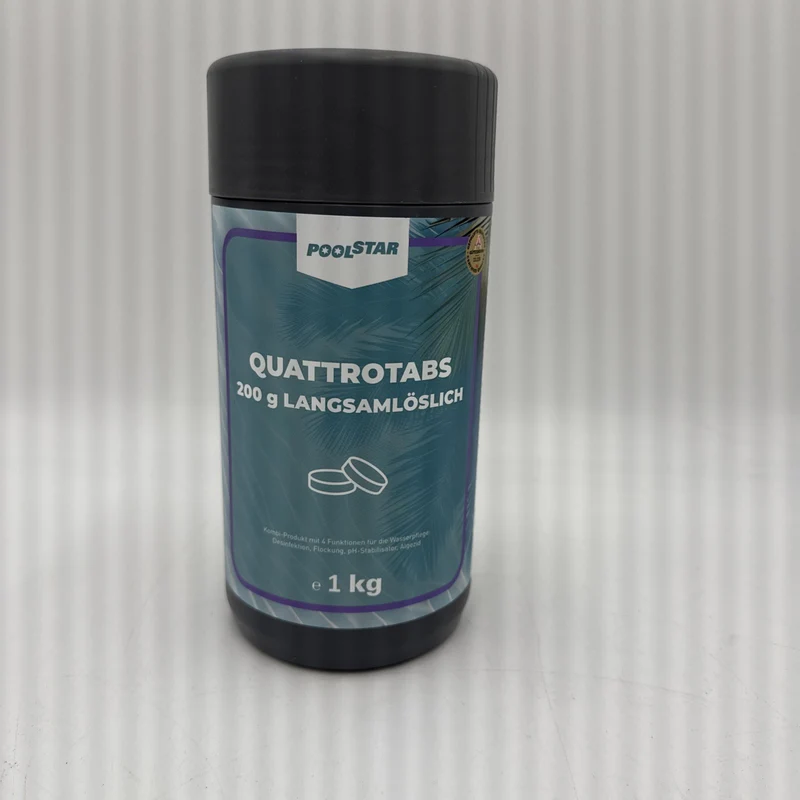 Poolstar Quattrotabs 200 g langsamlöslich / 1kg Chlor Poolpflege Desinfektion