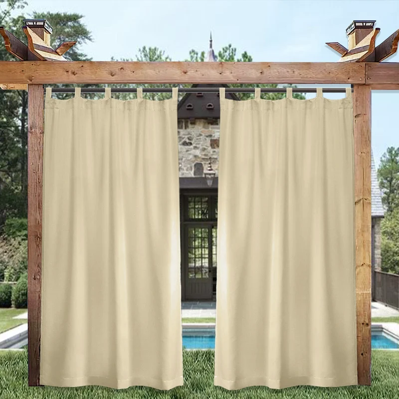 Outdoor Vorhang – Wasserdicht und Blackout, Tap Top, 132 cm Breite