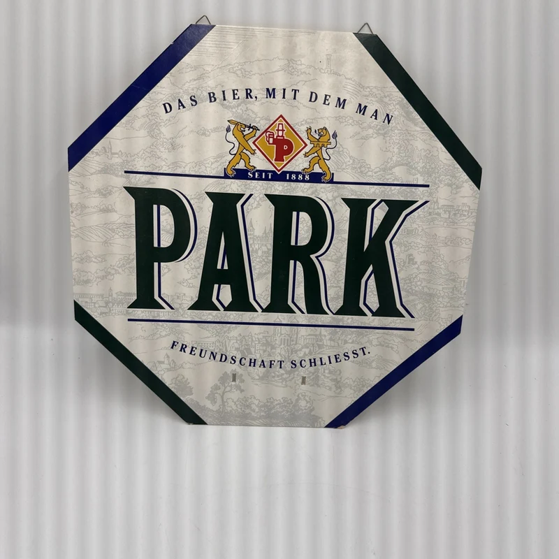 Werbeschild Parkbräu Park Brauerei Pirmasens Pappschild 40cm Durchmesser