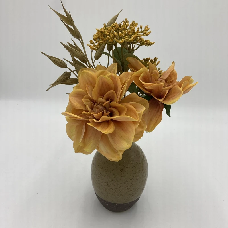 Kunstblumenstrauss Dahlie mit vase